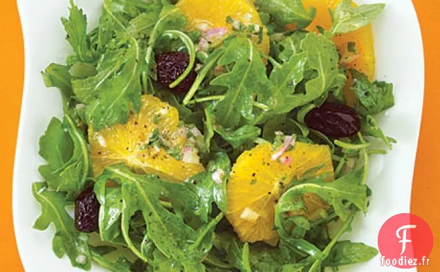 Salade d'Orange avec Roquette et Olives Séchées à l'Huile