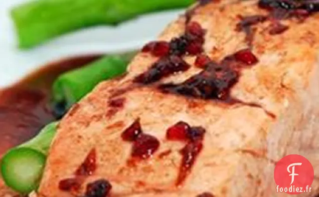 Saumon avec Glaçage au Gingembre et à la Framboise