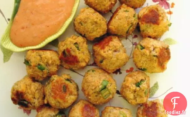 Boules de saumon cuites au four