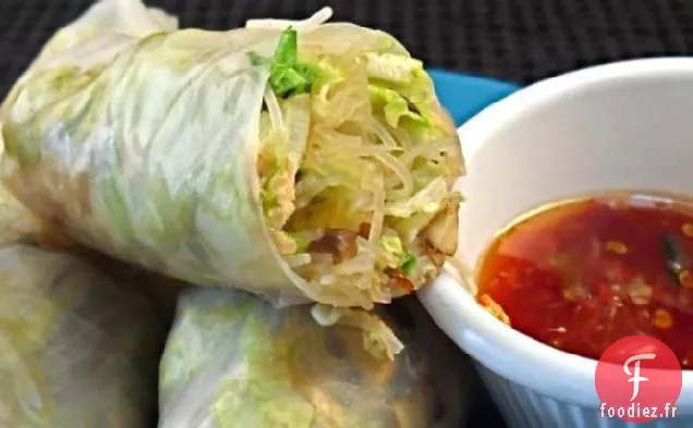 Wraps de Papier de Riz au Saumon Fumé