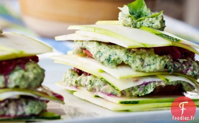 Lasagne de Choucroute Au Pesto de Graines de Citrouille de Roquette