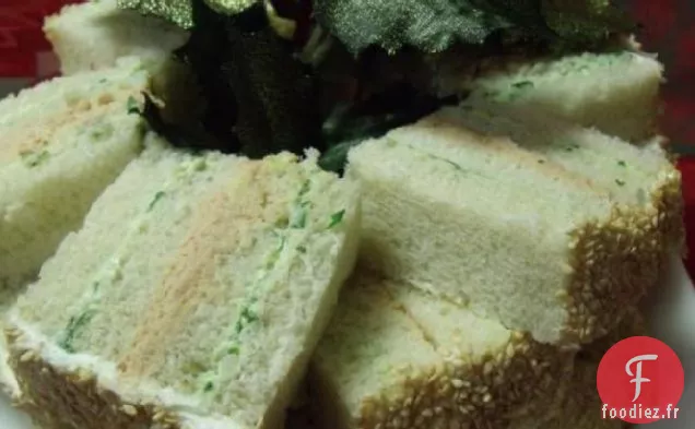 Sandwichs au Saumon Fumé et aux Oignons Verts
