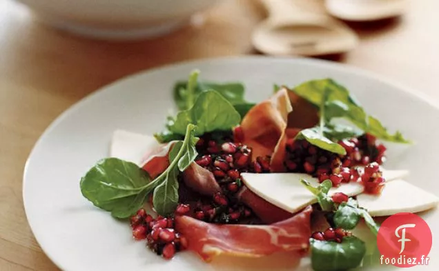 Salade de Jambon Serrano et Roquette avec Salsa à la Grenade