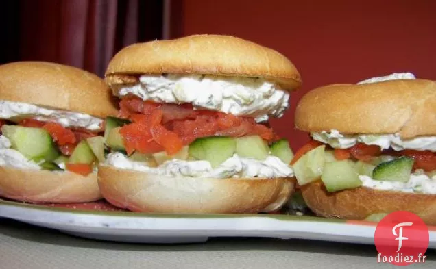 Mini Club Sandwichs Au Carpaccio de Saumon et à l'Érable