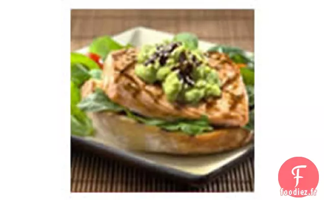 Aïoli d'Avocat Asiatique aux Filets de Saumon