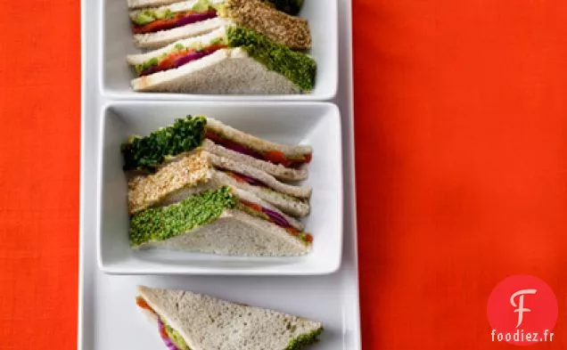 Sandwichs au Saumon Fumé et au Thé au Wasabi