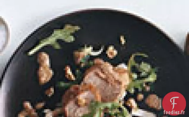 Filet de Porc avec Endives de Roquette et Vinaigrette aux Noix
