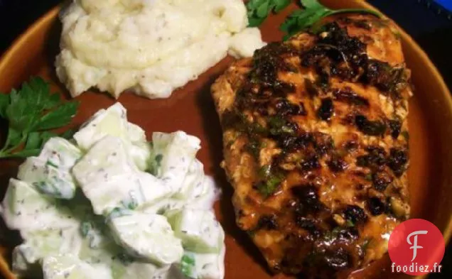 Saumon Grillé Avec Salade De Concombre (Australie)