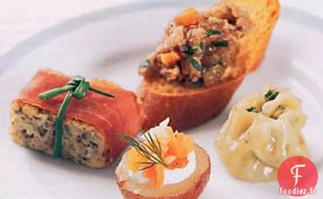 Pommes de terre Garnies de Saumon Fumé et de Fenouil