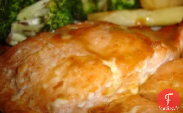 Filets De Saumon Glacés Au Miel