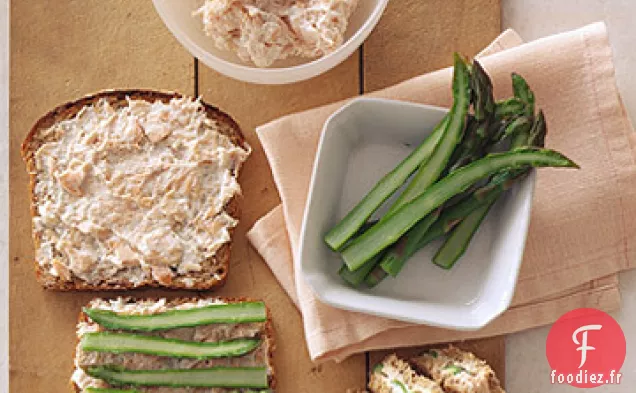 Sandwichs au Thé au Fromage à la Crème et aux Asperges