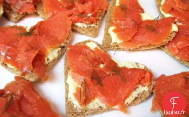 Sandwichs au Saumon Fumé et au Thé au Wasabi