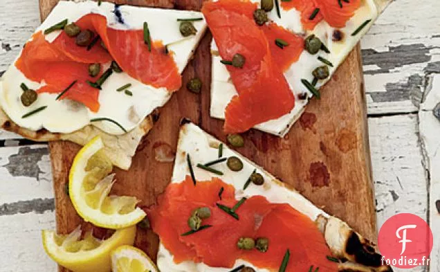Pizza au Saumon Fumé Grillé