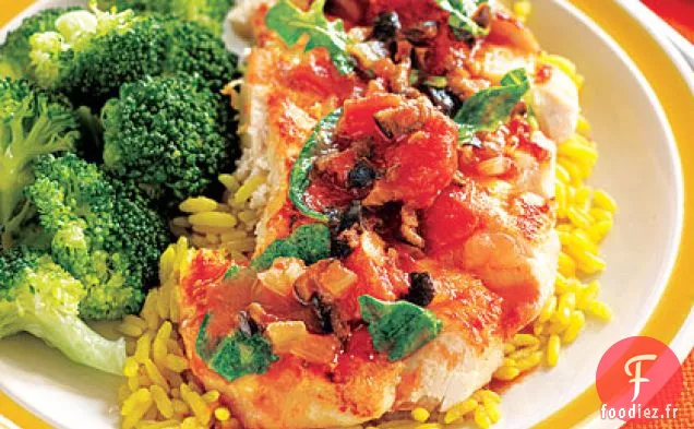 Poulet aux Tomates et Roquette