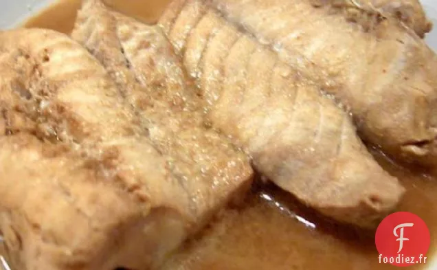 Vivaneau Rouge avec Marinade au Sésame et au Gingembre