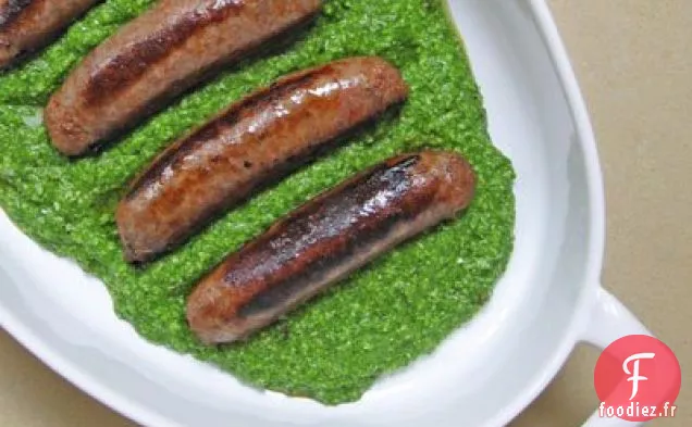 Saucisses Grillées Au Pesto De Roquette