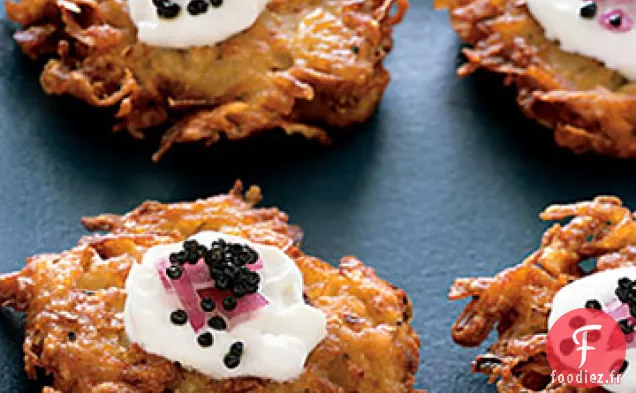 Caviar Américain avec Crêpes croustillantes aux pommes de terre Yukon Gold
