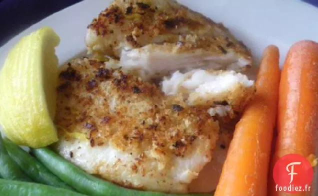 Filet de Poisson Croustillant en Croûte de Parmesan