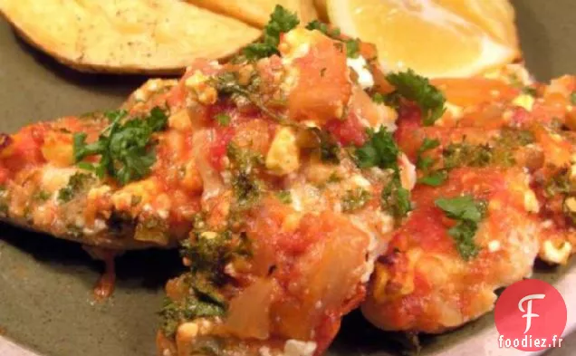 Filets de Tilapia Rôtis à la Grecque (Faible en gras)