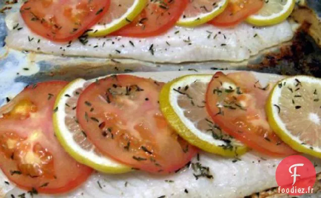 Poisson au Four Élégant À la Tomate et au Citron