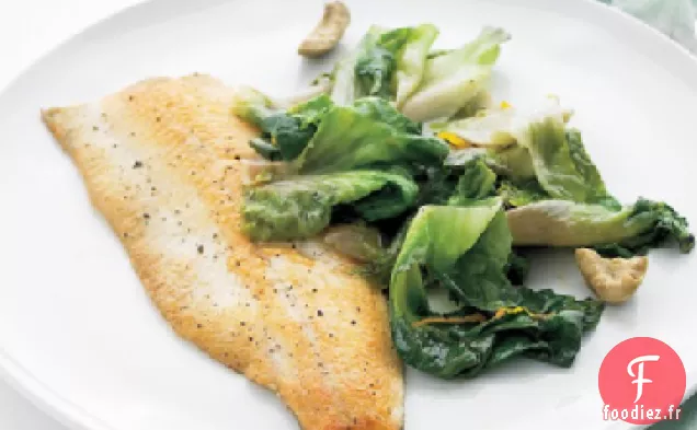 Truite à l'Escarole, à l'Orange et aux Olives