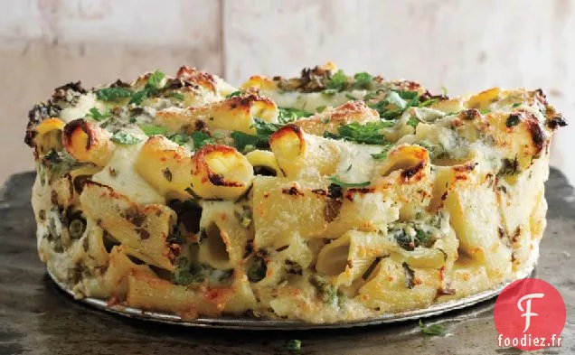 Paccheri Et Fromage Aux Petits Pois Et À La Menthe