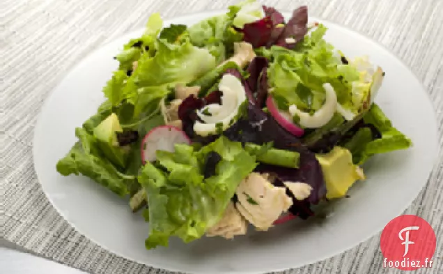 Recette de Salade de Thon, d'Olive, d'Avocat et de Haricots Verts