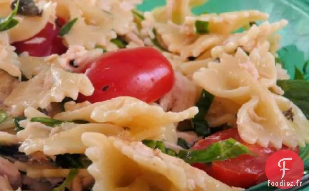 Farfalle Au Thon dans une Vinaigrette au Basilic et au Citron