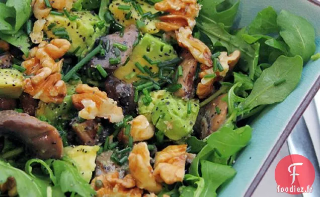 Avocat, Champignons Et Roquette