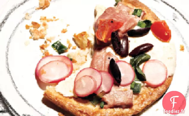 Pizza au Thon, Mozzarella Fraîche et Basilic