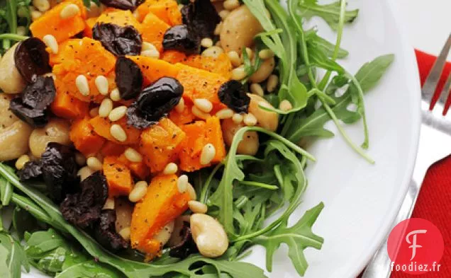 Haricots Au Beurre, Patates Douces Et Olives Noires