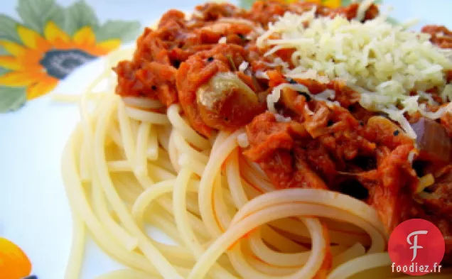 Sauce Spaghetti Aux Champignons Au Thon