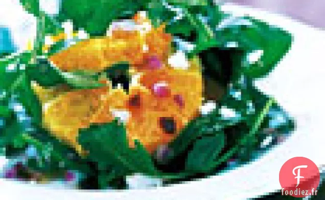 Salade de Roquette, Oranges, Graines de Grenade et Fromage de Chèvre