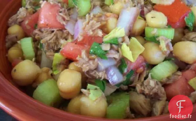 Salade de Thon et de Garbanzo Simple et Rapide