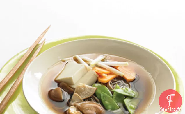 Soupe de Nouilles Asiatiques aux Légumes d'hiver et au Tofu
