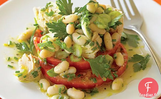 Bruschetta aux Tomates avec Salade de Thon et Cannellini
