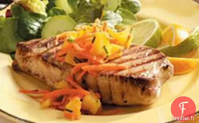 Steaks de Thon avec Salsa