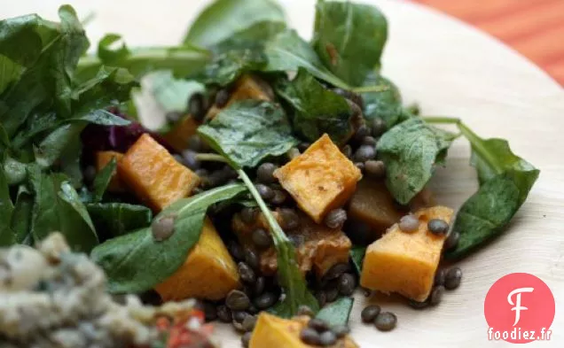 Salade De Courge Épicée, Lentilles Et Fromage De Chèvre