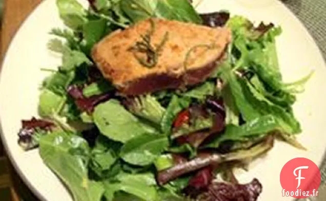 Thon Ahi Poêlé au Cresson, Chili et Salade de Gingembre