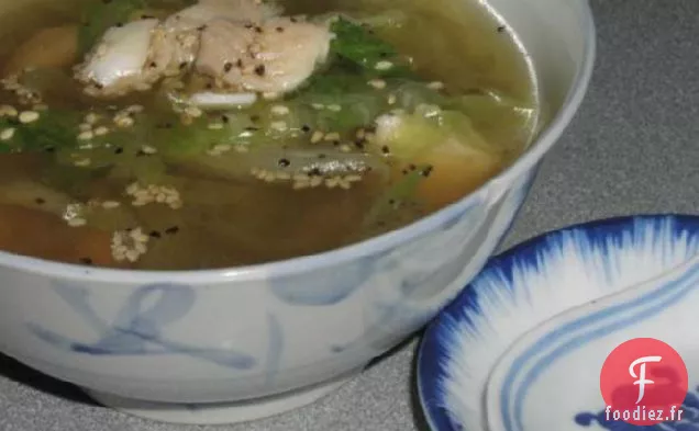 Soupe Chinoise de Poisson et de Laitue