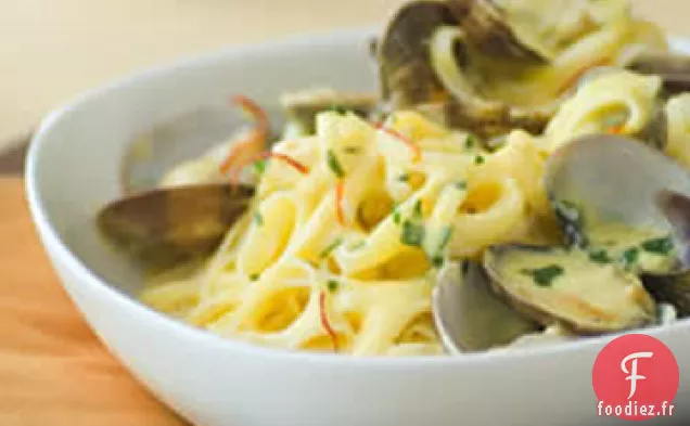 Linguine aux Palourdes à la sauce Alfredo au Safran