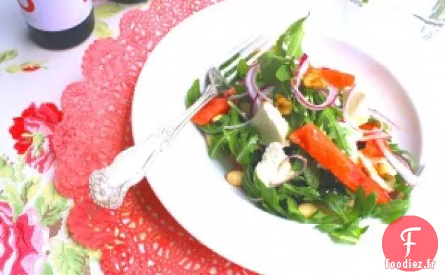 Pastèque + Salade De Roquette -la Aux Haricots Cannellini Blancs + Lemo