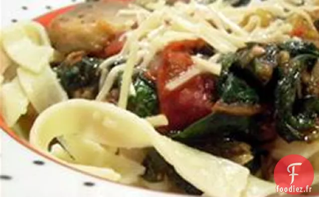 Ragoût de Tomates Frites, d'Oignons et de Champignons