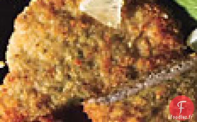 Côtelettes de Porc Croustillantes aux Câpres, au Citron, à la Roquette et aux œufs hachés