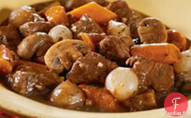 Ragoût de Bœuf et de Champignons à la Mijoteuse