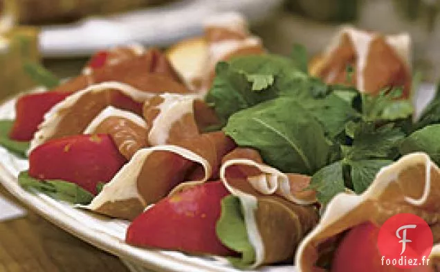 Poires Et Roquette Enrobées De Prosciutto