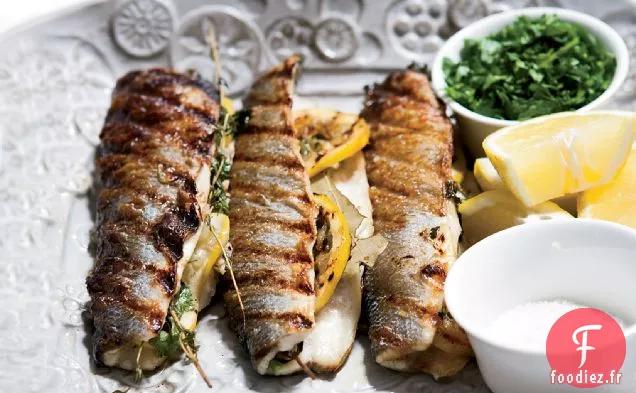 Branzino Grillé Farci au Citron