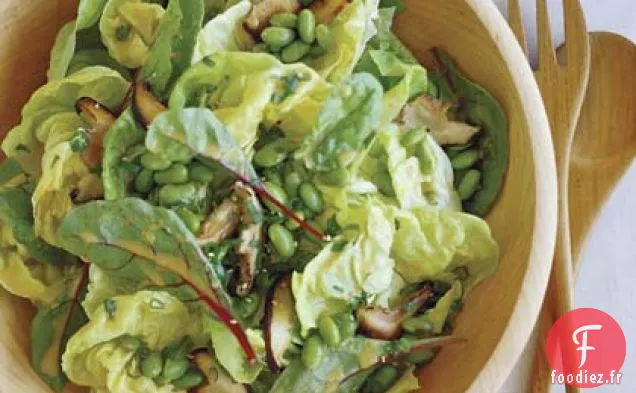 Salade de Shiitake et Edamame avec Vinaigrette au Miso Blanc