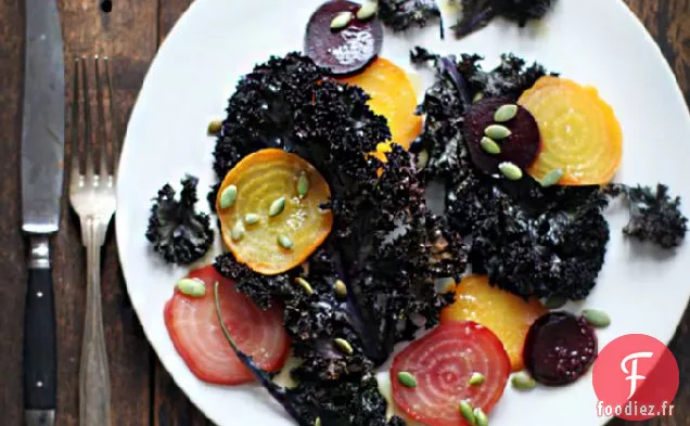 Chou Frisé Rôti Et Betteraves À La Vinaigrette Miel-Raifort