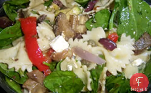 Salade de Pâtes Grecques aux Légumes Rôtis et à la Feta